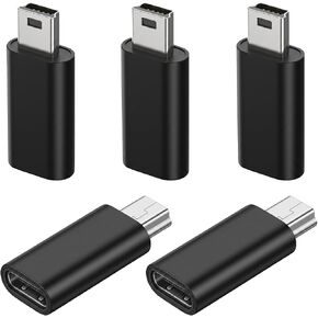 Mini USB to USB C, Adapter Converter Cord Connector Dongle, 5Pcs in Saudi Arabia