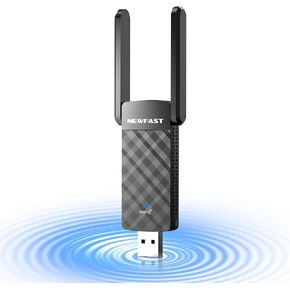 NEWFAST USB WiFi 6 Adapter U352, AX1800 Wireless Network Adapter for Desktop PC Laptop, USB 3.0 WiFi with Dual Band High Gain Antennas, MU-MIMO, WPA3, WiFi Dongle for Windows 11/10 in Saudi Arabia