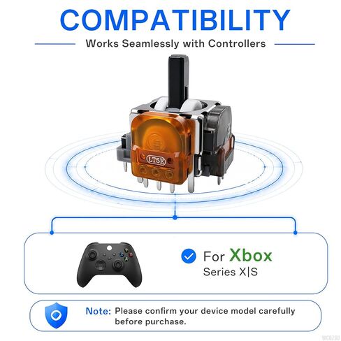 WCDZSU 2pack TMR Joystick and Caps for Xbox Series X/S Controller with Tool | 3D Analog Stick Sensor Electromagnetic Module with Thumbstick Caps Anti-Drift Joystick Replacement Repair Kit in Saudi Arabia