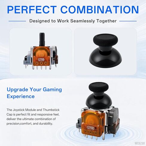 WCDZSU 2pack TMR Joystick and Caps for Xbox Series X/S Controller with Tool | 3D Analog Stick Sensor Electromagnetic Module with Thumbstick Caps Anti-Drift Joystick Replacement Repair Kit in Saudi Arabia