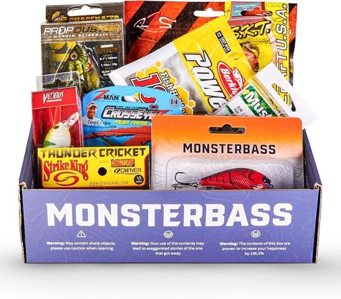MONSTERBASS Fishing Mystery Box, Freshwater Bass Fishing Kit with 7+ Lures | Biggest Tackle Mystery Box with Premium Gear for Catching Smallmouth and Largemouth Bass on Every Fishing Trip in Saudi Arabia