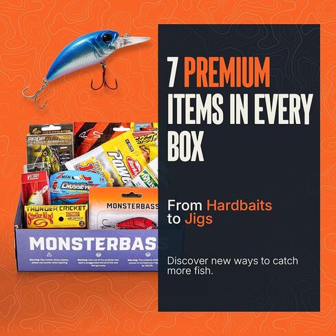 MONSTERBASS Fishing Mystery Box, Freshwater Bass Fishing Kit with 7+ Lures in Kuwait