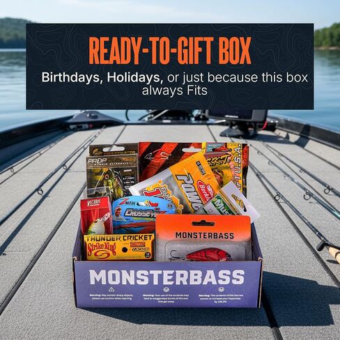 MONSTERBASS Fishing Mystery Box, Freshwater Bass Fishing Kit with 7+ Lures in Kuwait
