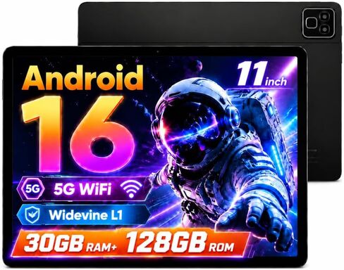 2026 Latest 11 Inch Android 16 Tablet, Tablet with 30GB RAM+128GB ROM, 1TB Expandable, 1280 * 800 Eye-Care LCD Display, 7800mAh Battery, WiFi 6+BT5.4 Ultra-Thin Tablet for Study Entertainment in Saudi Arabia