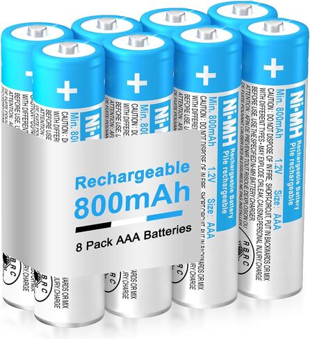 4-Pack 1.2V 800mAh AAA Ni-MH BK-80AAABU Triple A Rechargeable Batteries in Kuwait