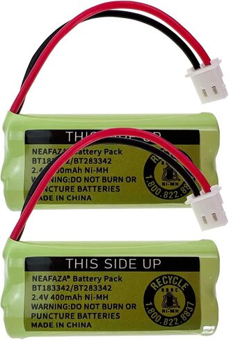 BT183342/BT283342 Phone Battery 2.4V 400mah Ni-MH BT162342 BT262342 Compatible with VTech CS6114 CS6419 AT&T EL52100 EL50003 EL52300 Cordless Handsets (2 Pack) in Saudi Arabia