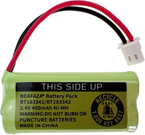 BT183342/BT283342 Phone Battery 2.4V 400mah Ni-MH BT162342 BT262342 Compatible with VTech CS6114 CS6419 AT&T EL52100 EL50003 EL52300 Cordless Handsets (2 Pack) in Saudi Arabia