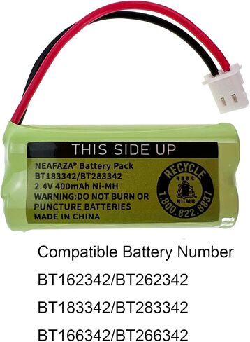 BT183342/BT283342 Phone Battery 2.4V 400mah Ni-MH BT162342 BT262342 Compatible with VTech CS6114 CS6419 AT&T EL52100 EL50003 EL52300 Cordless Handsets (2 Pack) in Saudi Arabia
