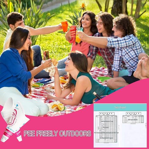 30/50PCS Disposable Female Urination Device, Pee Funnel Standing Pee Women | Portable Waterproof Paper Female Urinal Funnel with Bag for Camping,Travel,Hiking,Outside in Saudi Arabia