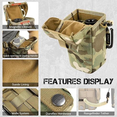 VOTAGOO Rangefinder Pouch with Protective Padding and Quick-Release Buckle, Molle Compatiblefor Binocular Packs, Tactical Hunting Bag Accessory in Saudi Arabia