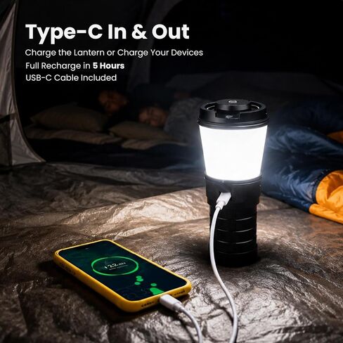 sofirn BLF LT1 Camping Lantern Rechargeable, Dimmable 2700K-5000K, 90 CRI | Warm to neutral tint-adjustable LED lantern with Anduril 2 UI and USB-C charging. For power outages, camping, fishing. in Saudi Arabia