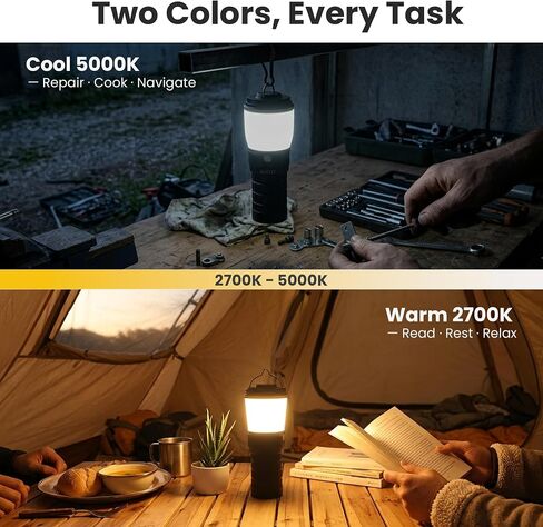 sofirn BLF LT1 Camping Lantern Rechargeable, Dimmable 2700K-5000K, 90 CRI | Warm to neutral tint-adjustable LED lantern with Anduril 2 UI and USB-C charging. For power outages, camping, fishing. in Saudi Arabia