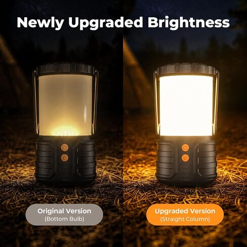 Camping Lantern,5000mAh Rechargeable Battery Emergency Lights for Power Outages,3 Colors,IPX4 Waterproof Portable Camping Tent Light for Home or Hurricane Hiking,1 Pack in Kuwait