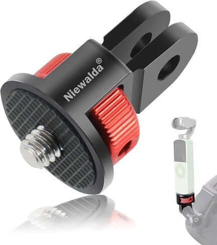 Niewalda Aluminum Camera Tripod Adapter, 1/4" Reinforced Turntable Adapter | 1/4" Conversion Adapter Mounts for Hero 12/11, Insta360 X3 & SJCAM, Durable Vlogging & Outdoor Photography Accessories in Saudi Arabia