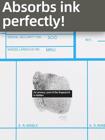 prismite Fingerprint Cards, Heavy Weight, Applicant FD-258 (250 Pack) in Saudi Arabia
