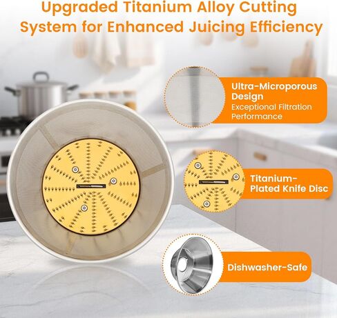 BR-9 Mesh Filter Basket Compatible with breville Juice Fountain Cold XL BJE830BSS, SP0023036 Blender Basket Assembly - Ready to Use Mesh Bowl, Upgraded Titanium-coated Blades and Base in Saudi Arabia