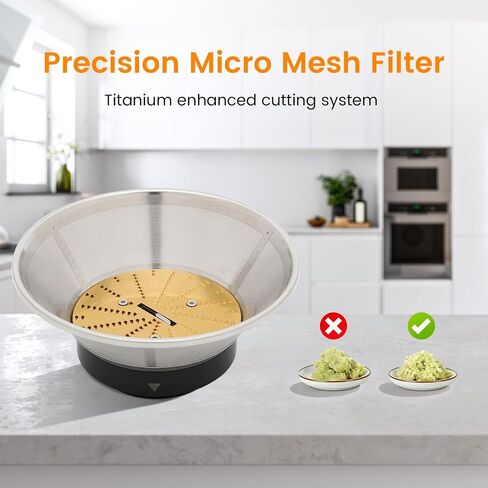 BR-9 Mesh Filter Basket Compatible with breville Juice Fountain Cold XL BJE830BSS, SP0023036 Blender Basket Assembly - Ready to Use Mesh Bowl, Upgraded Titanium-coated Blades and Base in Saudi Arabia