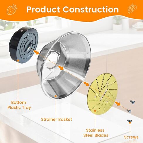 BR-9 Mesh Filter Basket Compatible with breville Juice Fountain Cold XL BJE830BSS, SP0023036 Blender Basket Assembly - Ready to Use Mesh Bowl, Upgraded Titanium-coated Blades and Base in Saudi Arabia