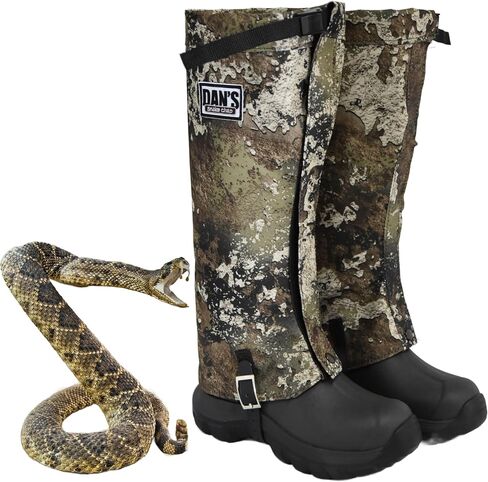 Dan's Hunting Gear High-Performance Snake Protector, Briarproof, Waterproof, Gaiters Nylon, USA-Made, Rugged Protection for Hiking & Outdoors-Adjustable fit for All Shoes-Boots in Kuwait