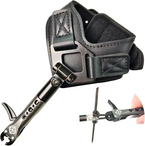 THREE ARCHERS Compound Bow Release Sensitive Trigger Jaws Release with Leather Buckle Strap- Quick & Quiet in Saudi Arabia
