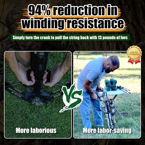 Upgraded Crossbow Crank Cocking Device Compatible With Barnett Series Crossbow，Bar20020 Crank Cocking Device 94% Less Cocking Resistance, Universal Crossbow Crank Cocking Device Black,Easy Winding in Saudi Arabia
