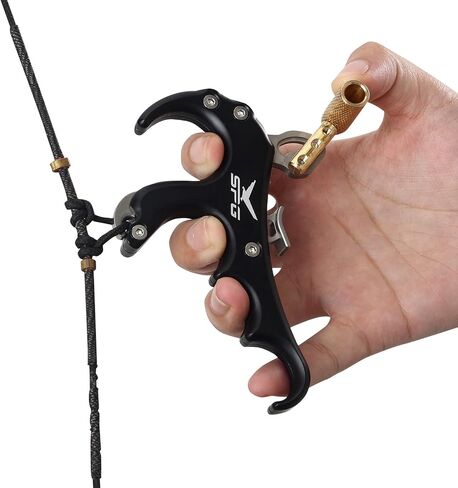 Archery Compound Bow Release Aid Archery Release Bow Thumb Release for Compound Bow Outdoor Shooting Accessories (Black) in Saudi Arabia