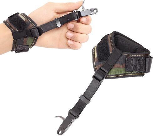 Archery Compound Bow Release Aid Wristband Release Aids 360° Adjustable Thumb Trigger Caliper for Right/Left Hand in Kuwait