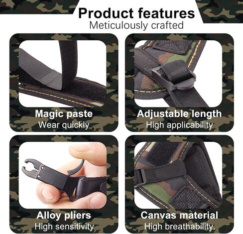 Archery Compound Bow Release Aid Wristband Release Aids 360° Adjustable Thumb Trigger Caliper for Right/Left Hand in Kuwait