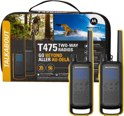 Motorola Solutions Talkabout T475 Extreme Two-Way Radio Black W/Yellow Rechargeable Two Pack in Saudi Arabia