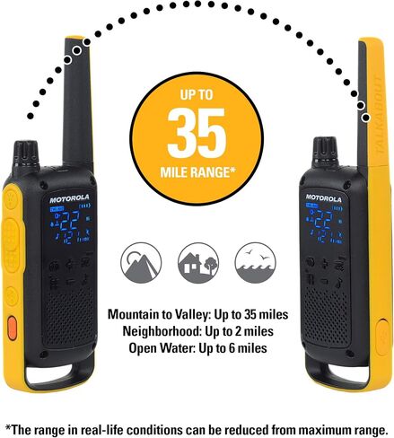 Motorola Solutions Talkabout T475 Extreme Two-Way Radio Black W/Yellow Rechargeable Two Pack in Saudi Arabia
