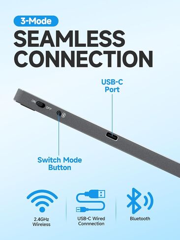 Wireless Bluetooth Trackpad for Windows 10 & 11, 3-in-1 Connectivity Modes,High Precision Control, Portable Multi-Touch Gestures touchpad for PC & Laptop (Black) in Saudi Arabia