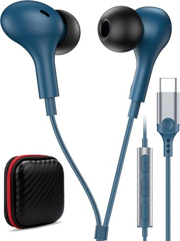 USB C Headphone for Samsung S26 S25 FE S24 A16 A17 Z Wired Earbuds Magnetic | in-Ear Type C Earphone with Microphone Volume Control Bass Stereo Noise Canceling for iPhone 17 Pro Max 16 16e 15 Pixel 10a 9 in Saudi Arabia