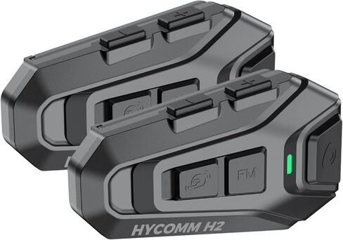 H2 Motorcycle Bluetooth Headset, 2-Way Helmet Intercom (1 Pack) | One-Click Pairing, 35H Battery, IP67 Waterproof, DSP & CVC Noise Cancelling, Voice Assistant, FM Radio in Saudi Arabia
