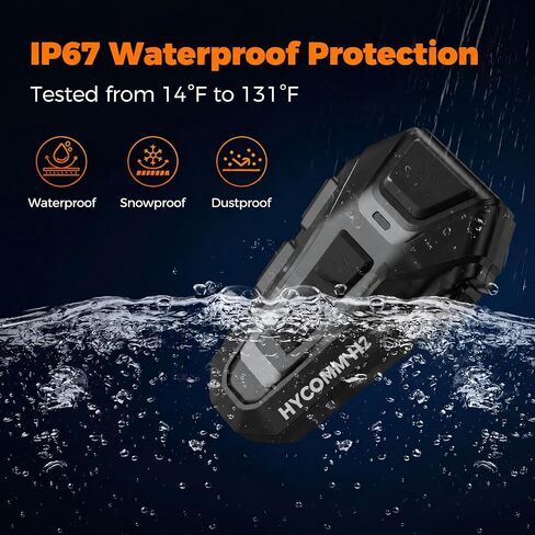 H2 Motorcycle Bluetooth Headset, 2-Way Helmet Intercom (1 Pack) | One-Click Pairing, 35H Battery, IP67 Waterproof, DSP & CVC Noise Cancelling, Voice Assistant, FM Radio in Saudi Arabia