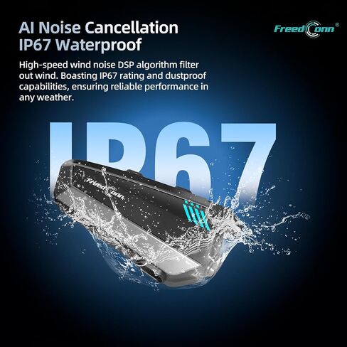 FreedConn Blade Motorcycle Bluetooth Headset, Mesh 3.0 Helmet Intercom Communication Systems with IP67 Waterproof, AI Noise Reduction, Voice Command, Hi-Res Speakers in Saudi Arabia