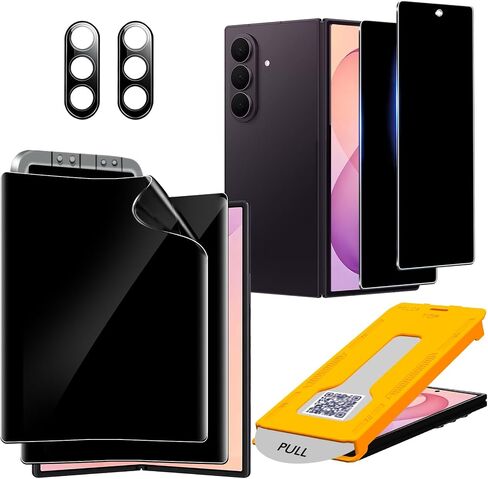 Ferilinso 3 Pack Privacy Screen Protector for Samsung Galaxy S24 Ultra | 9H+ Tempered Glass, Military-Grade Shatterproof, HD, Case Friendly, Easy Installation Bubble Free, with Camera Lens Protector in Saudi Arabia