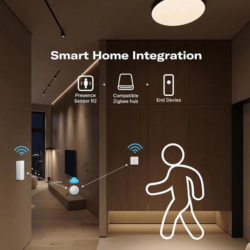 THIRDREALITY Presence Sensor R2,24GHz mmWave Radar,Adjustable Sensitivity,Zigbee Hub Required,Battery Powered,Support Home Assistant,SmartThings,Homey or Echo Devices with Built-in Zigbee hub in Saudi Arabia