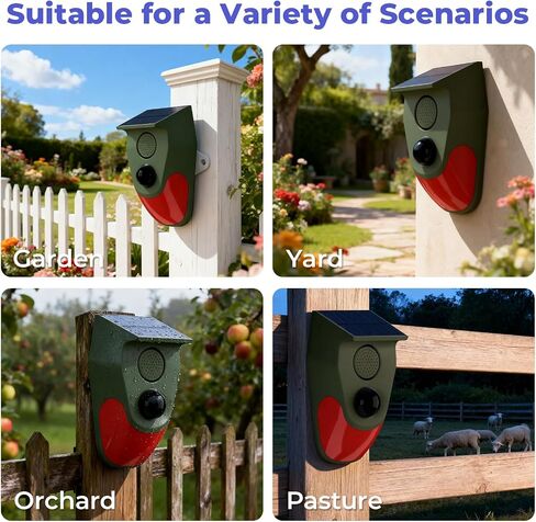Solar Powered Motion Sensor Alarm with Remote Control, Driveway Alarm,Waterproof Outdoor Infrared Detector Security Siren, 24H/Day/Night Modes, Anti-Theft Animal Repeller for Garden Farm Yard,2 PCS in Saudi Arabia