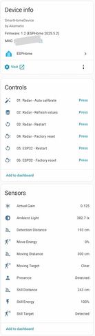 Akamatis Human Presence & Light Sensor Litos v3, mmWave Smart Motion Sensor, 2.4 GHz Wi-Fi, Adjustable Sensitivity, Requires Home Assistant (White, 1 Pack) in Saudi Arabia