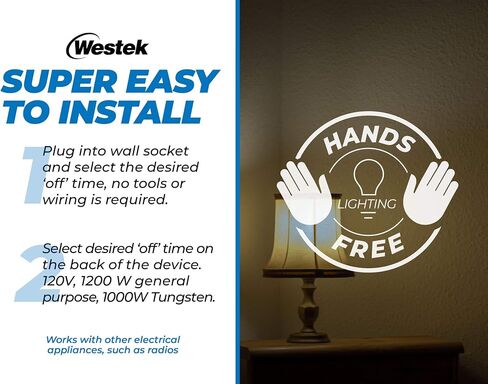 Westek MLC12BC-4 Indoor Plug-in Corded Motion Activated Light Control, Single, White in Saudi Arabia