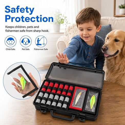 12pcs Lure Wrap, 5.9 Inch Fishing Lure Covers Bait Gloves Fish Hook Storage Protectors + 2pcs Clear PVC Lure Wraps, Fishing Hook Covers Bait Storage Keeps Fishermen Safe for Fishing Rod in Saudi Arabia