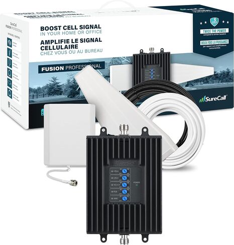 SureCall Fusion Professional Cell Phone Signal Booster up to 8000 sq ft | Pro-Grade, Yagi Panel Antennas | Multi-User Boosts All Carriers, Verizon, AT&T, Sprint, T-Mobile | FCC Approved, USA Company in Saudi Arabia