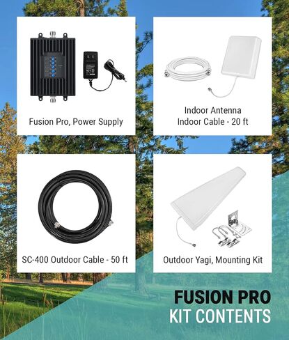 SureCall Fusion Professional Cell Phone Signal Booster up to 8000 sq ft | Pro-Grade, Yagi Panel Antennas | Multi-User Boosts All Carriers, Verizon, AT&T, Sprint, T-Mobile | FCC Approved, USA Company in Saudi Arabia