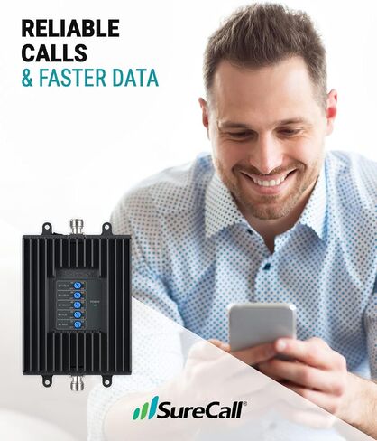 SureCall Fusion Professional Cell Phone Signal Booster up to 8000 sq ft | Pro-Grade, Yagi Panel Antennas | Multi-User Boosts All Carriers, Verizon, AT&T, Sprint, T-Mobile | FCC Approved, USA Company in Saudi Arabia