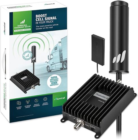 SureCall Fusion2Go XR OTR Cell Phone Signal Booster for Trucks | Boosts 5G & 4G LTE for All US Cellular Carriers Verizon, AT&T, T-Mobile | High-Performance for Large Vehicle, USA Company, FCC Approved in Saudi Arabia