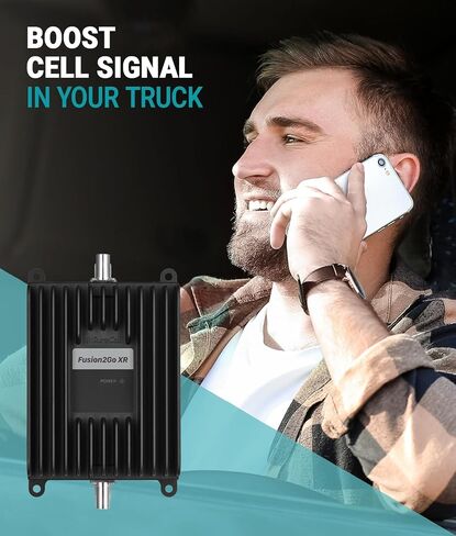 SureCall Fusion2Go XR OTR Cell Phone Signal Booster for Trucks | Boosts 5G & 4G LTE for All US Cellular Carriers Verizon, AT&T, T-Mobile | High-Performance for Large Vehicle, USA Company, FCC Approved in Saudi Arabia