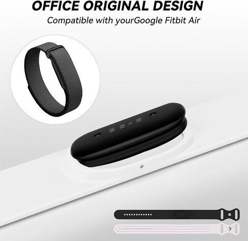Soft Silicone Sport Band for Fitbit Air, Adjustable Replacement Strap | 2PACK Soft skin-friendly band with an adjustable fit for comfortable all-day wear during workouts and everyday activities in Saudi Arabia