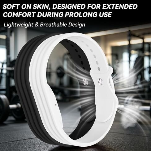 Soft Silicone Sport Band for Fitbit Air, Adjustable Replacement Strap | 2PACK Soft skin-friendly band with an adjustable fit for comfortable all-day wear during workouts and everyday activities in Saudi Arabia
