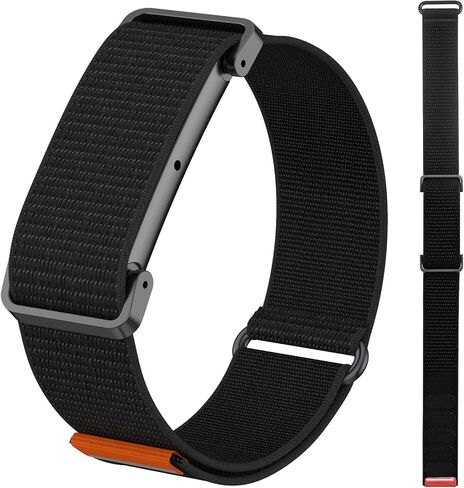 Nylon Sport Band Compatible with Google Fitbit Air, Adjustable Hook and Loop Replacement Strap with Metal Frame Case, Soft Breathable Woven Wristband for Workout Sleep Daily Wear in Saudi Arabia