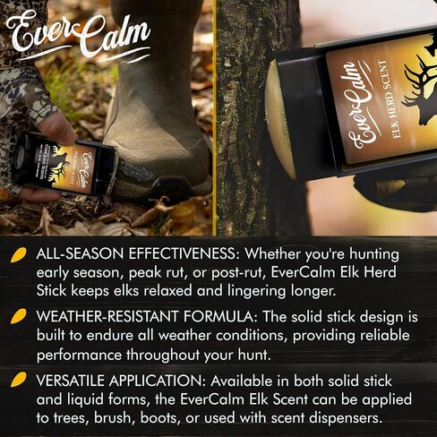 Conquest Scents EverCalm Elk Herd Scent, Calming & Original Formula | Made from Real Elk Bedding, All-Season Use, Trail Marking Scent, Versatile Hunting Scents in Kuwait